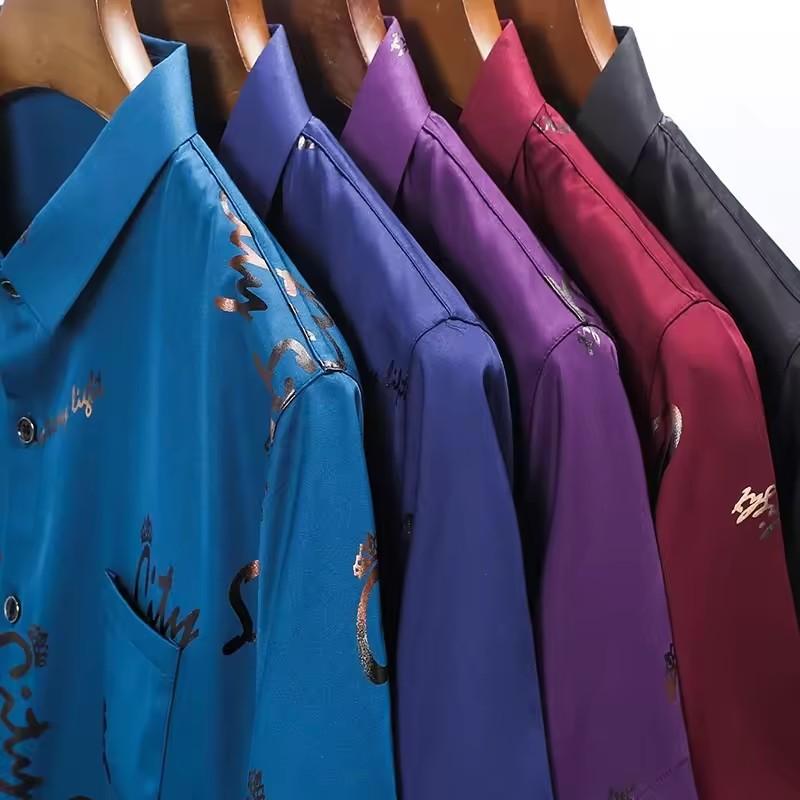 Summer Men's Floral Half Sleeved Shirts Ice Silk No Ironing Men's Fashion Short Sleeved Shirt Lapel Flower Shirt