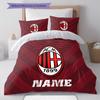 Custom Name,AC Milan Pattern Bedding Home Decoration Birthday Gift ( 1 Duvet Cover + 2 Pillowcase, Without Core),fan Merchandise.