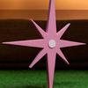 4Pcs Retro Starburst Wall Decoration 3D Printed Mini Mid-Century Starburst Wall Art Home Bedroom Living Room Bathroom Wall Decorative Sign
