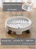 Tempered Mobile Flower Pot Tray with Wheels and Drawer – Round Base, Water-Receiving Tray for Potted Plants