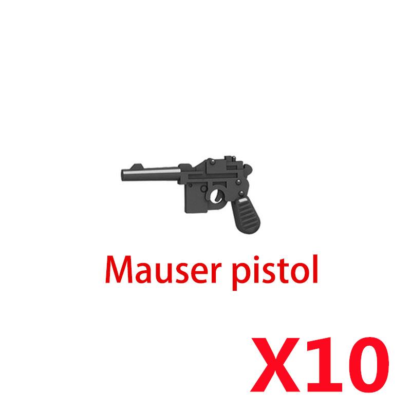 Militärwaffen MOC Bausteine Figuren Soldat US Sowjetischer Gewehr Mini-Kanone Raketenwerfer MG42 RPG Kugel Spielzeug Geschenk K022