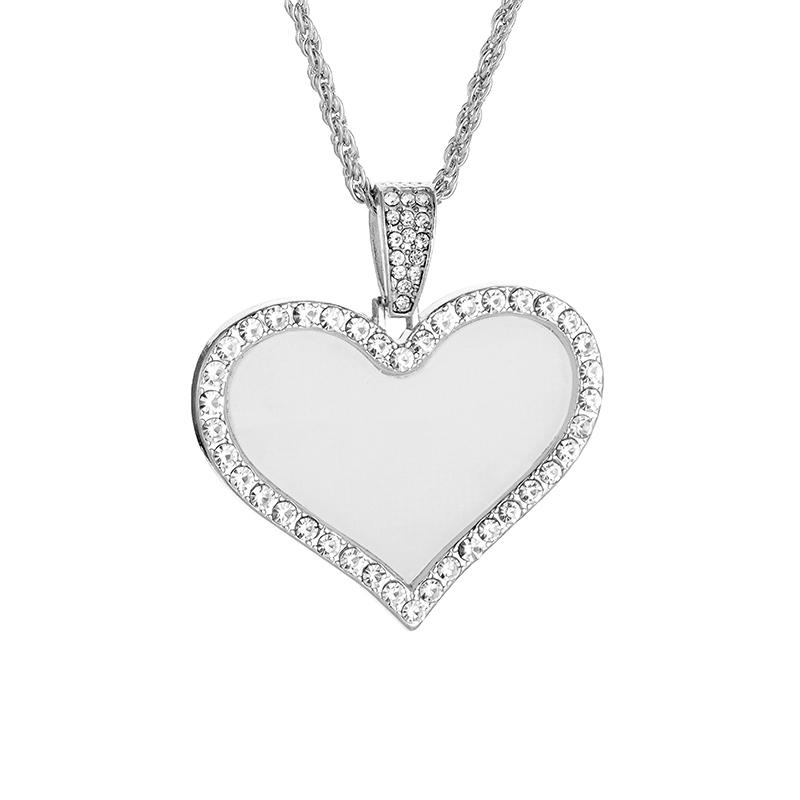 Angel Wings Mirror Photo Memorial Pendant Inlaid with Ice Crystal Zirconia Necklace Couple Trendy Jewelry Birthday Gift