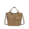 2026 Women's Korean Style Fashion Leather Bucket Bag - Versatile Single Shoulder Crossbody Handbag