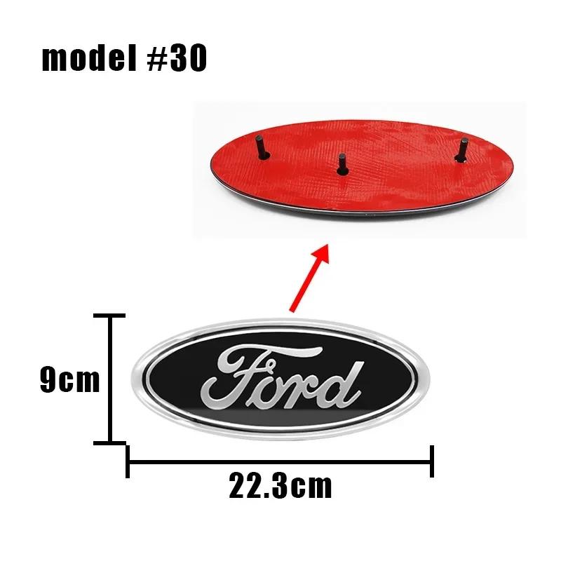 Car Front Head Hood Bonnet Logo Rear Trunk Badge Sticker For Ford Mondeo Focus Fusion MK2 MK4 F150 Emblem Styling XR2