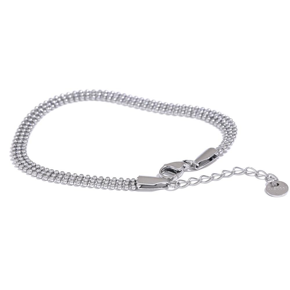 Yhpup Exquisite Stainless Steel Chain Wide Bracelet Bangle Waterproof Light Metal Fashion Women Chic Wrist Jewelry Men Gift