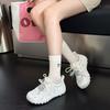 Mesh breathable leather German training shoes women's new versatile casual soft sole long standing not tired feet sports shoes thin