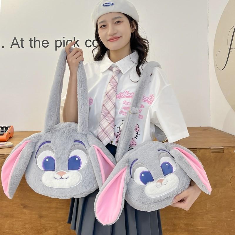 Hopps Judy Zootopia Nick Wilde Plush Crossbody Bag Handbag Cartoon Gift Fashion