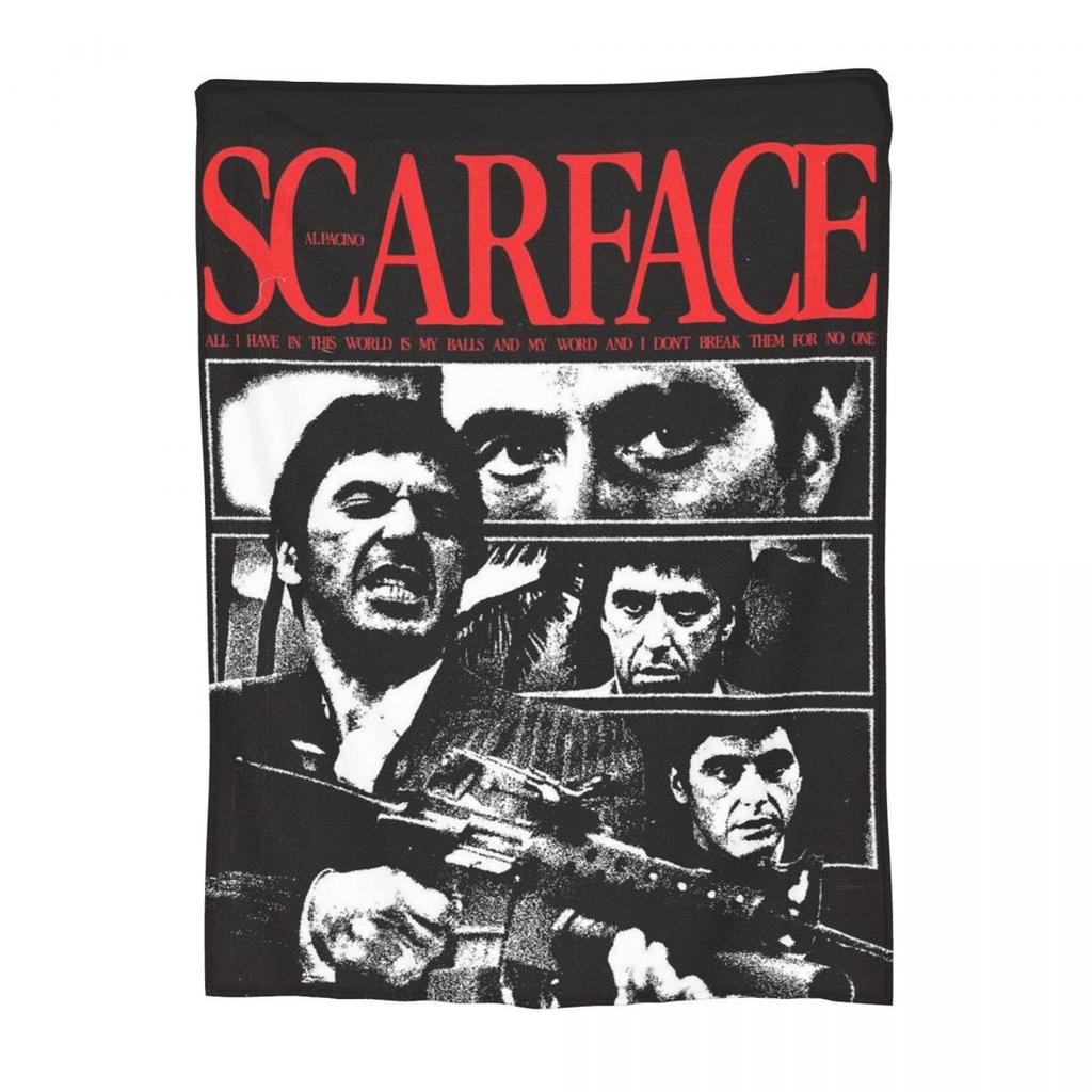 Scarface Tony Movie Blankets Soft Warm Flannel Throw Blanket Cover for Bed Living Room Picnic Travel Home Couch