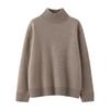 Women's 2025 Fashionable Cashmere Pullover: Long Sleeve, Autumn/Winter, Thick Warm Soft Half-High Collar Loose Knitwear.