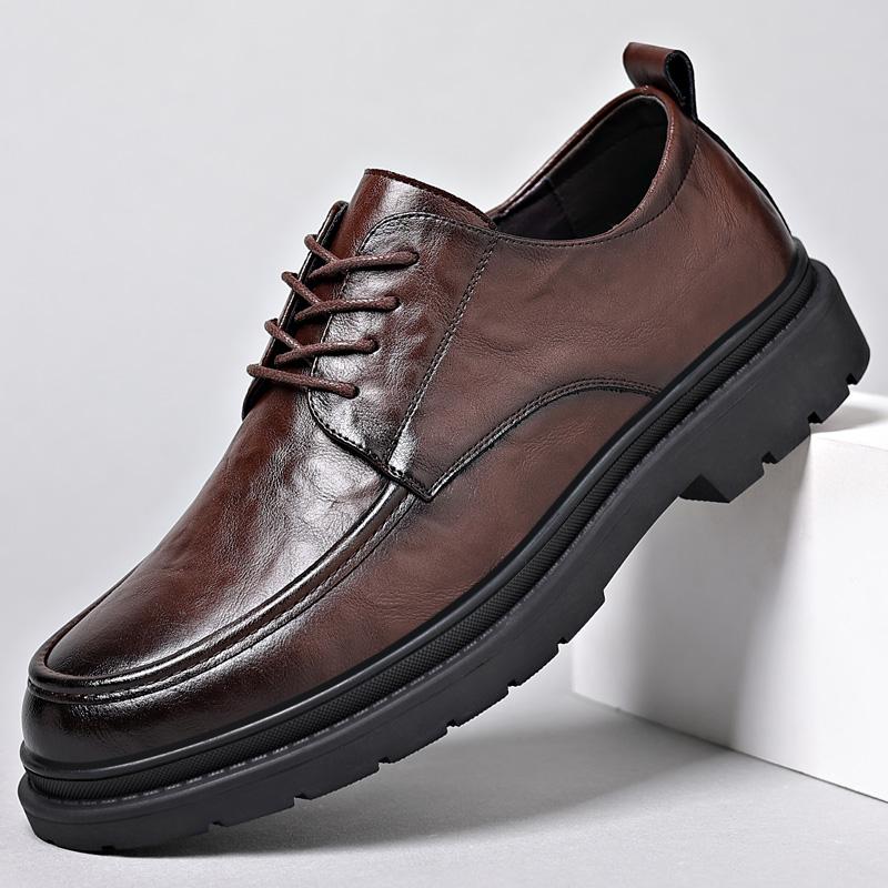 2024 Leisure Leather Men Casual Shoes New Arrival Oxford Footwear High Quality Business Men Gentleman Formal Wedding Dress Shoes