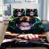 Anime Attack on Titan 3D Geprinte Beddengoedset Dekbedovertrek Kussensloop Vrijheid Vleugels Beddengoed voor Jongens Kinderen Twin Single Full Size