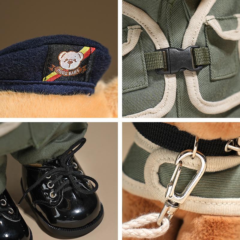 Hug Baby Classic Police Bear Fire Teddy Bear Plush Toy Doll Doll Search and Rescue Dog Doll