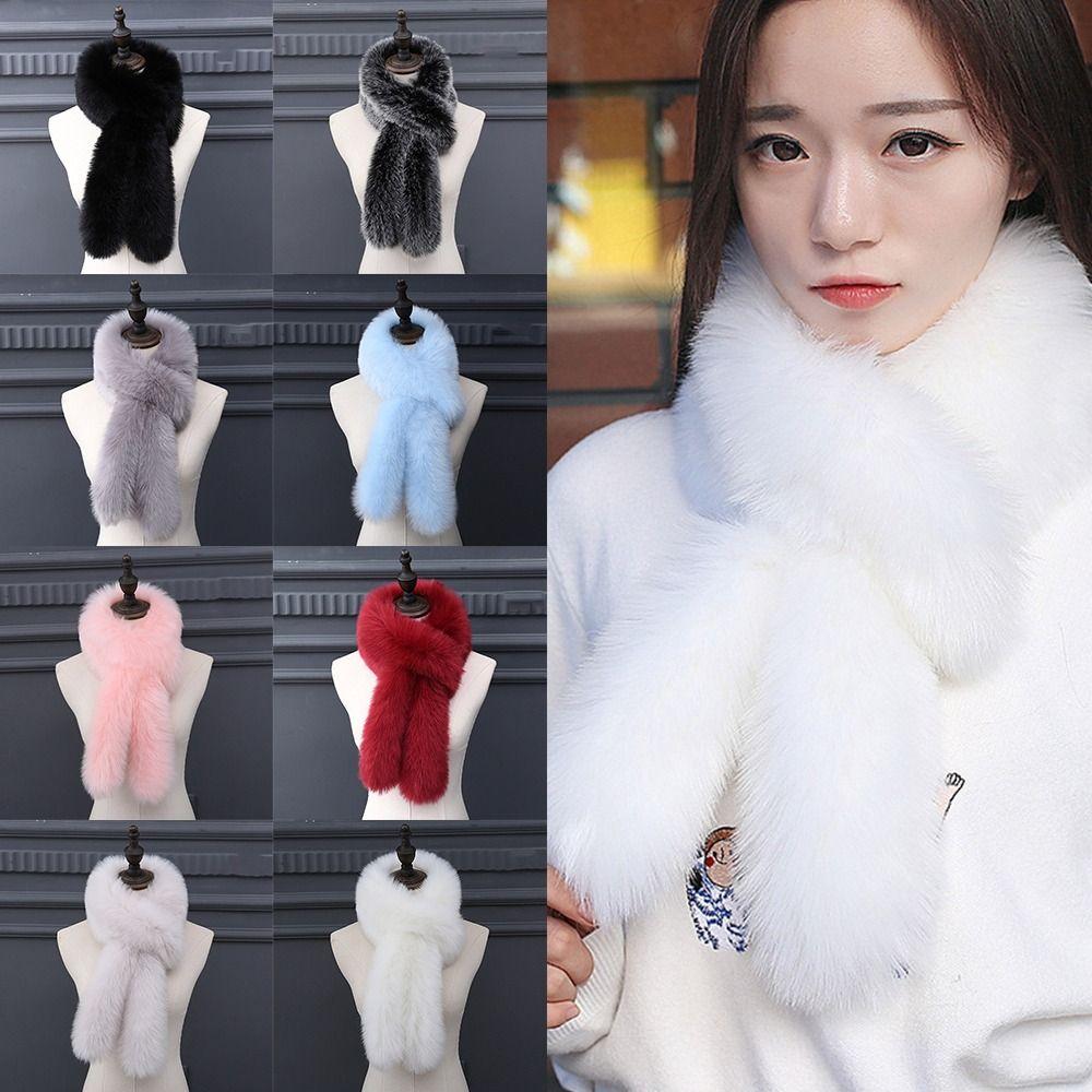 Warm Women's Collar Scarf Faux Fur Fur Collar Scarf Wrap Korean Neck Warmers