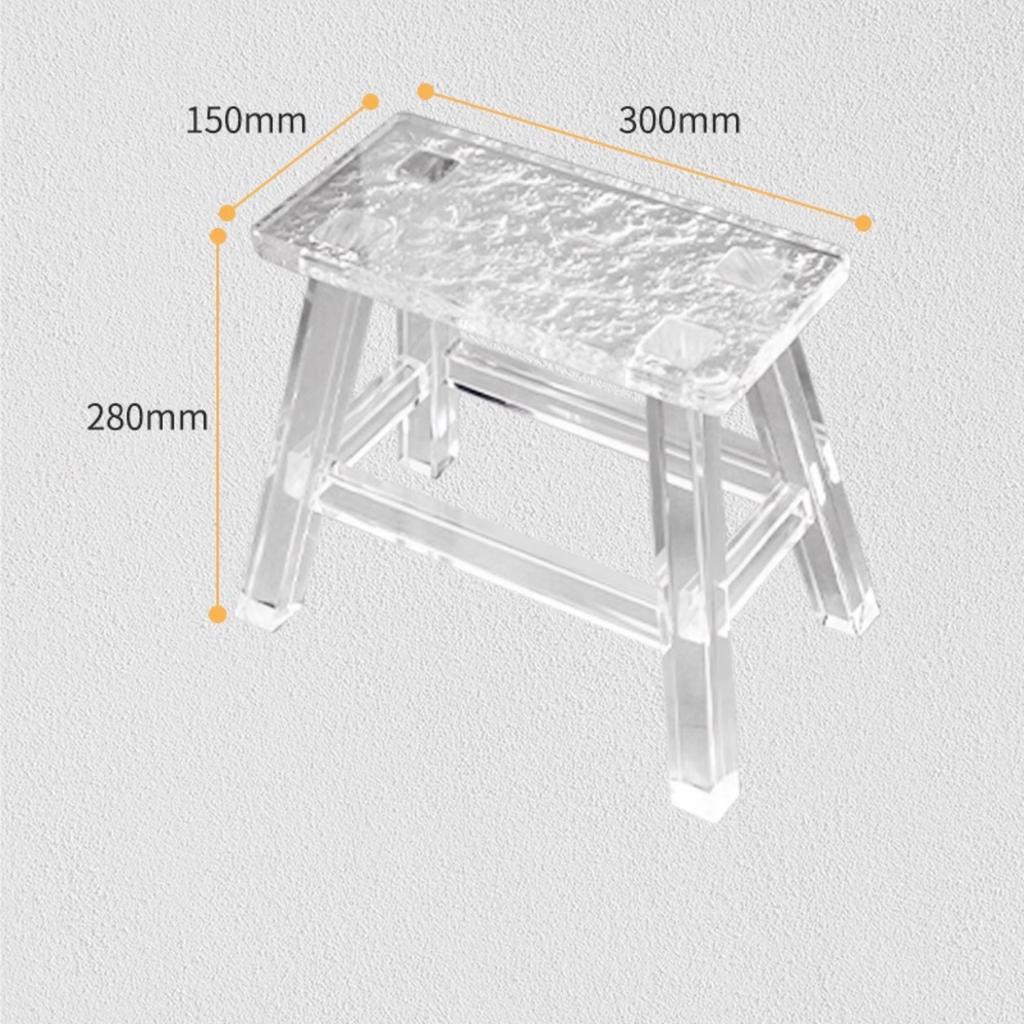 Nordic Furniture,Stone Patterned Acrylic Stool,Transparent Shoe Changing Stool,Creative Footstool,Leisure Seat Chair,Customized