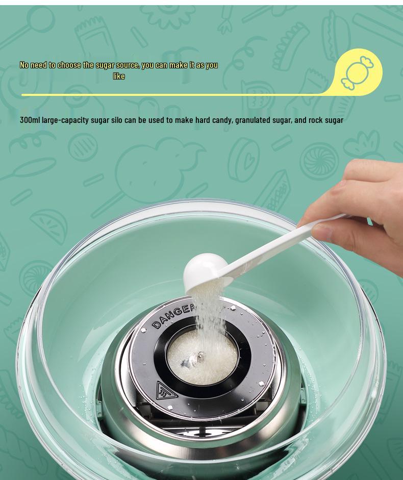 Elektrische Zuckerwattemaschine für Kinder - DIY Kleinmaßstäbige, Nicht-Stand-Haushaltsanwendung