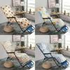 Luxurious Washable Flannel Deck Chair Cushion With Thick Padded Flower Print Design