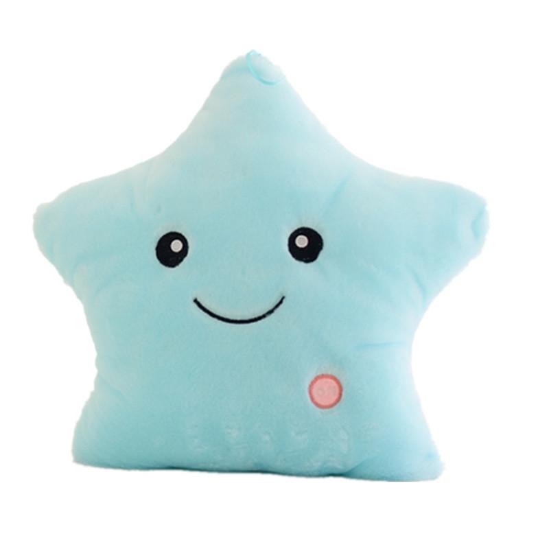 Colorful Illuminated Plush Pillows In Adorable Star Moon And Heart Shapes For Kids