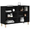 Sideboard in Black Oak Look 103.5 x 35 x 70 cm Particleboard