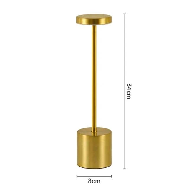 Simple LED Rechargeable Touch Metal Table Lamp Three Colors Bedside Creative Ambient Light Bar Outdoor Decoration Night Light