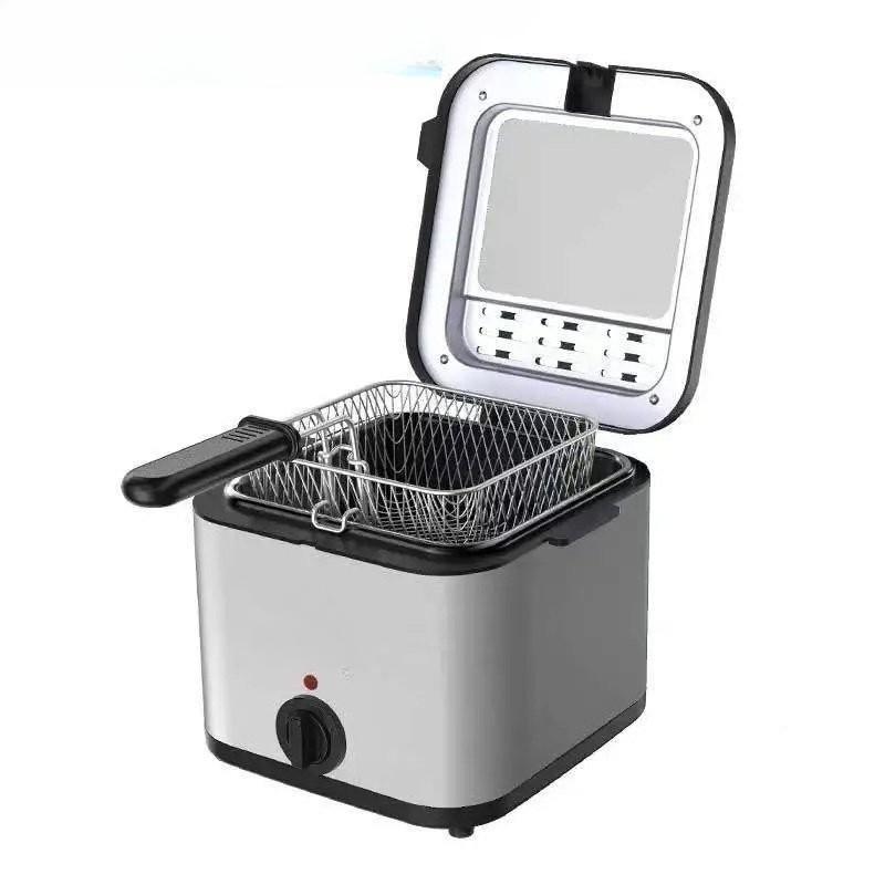 2.5L Large Capacity Mechanical Temperature Knob Fried Fryer With Stainless Steel Basket Smart Electric Deep Fryer Oil Fryer