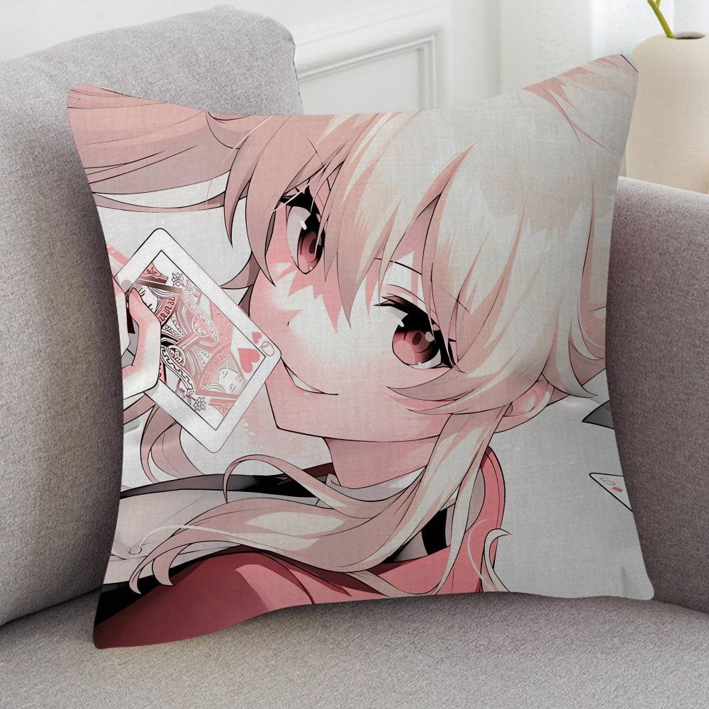 Anime Kakegurui Cute Cartoon Twodimensional Pillowcase Bedroom Sofa Cushion Cover Nap Pillow Cover