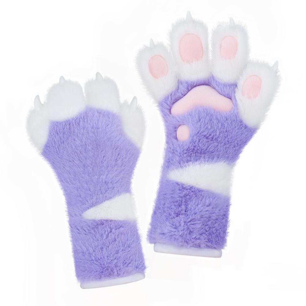 Original new gloves Furui Handmade Animal Claw Long Style furry Plush gloves for Halloween cos claw props