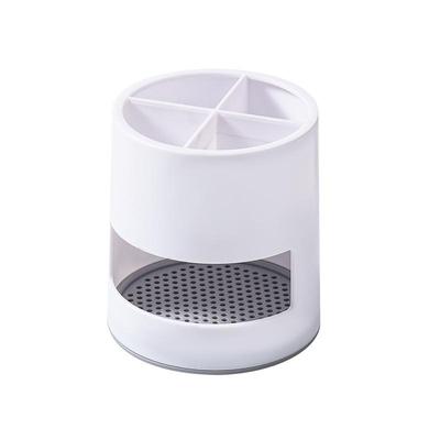 Toothbrush Holder Ventilated Mould-Proof Toothbrush Caddy, Tough Small Toothbrush Pot Stand for Easy Bathroom Storage Cosmetic Brush Organizer