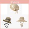 Straw Hat Women Summer Sunshade Wide Brim With Flower Embellishment For Beach Vacation