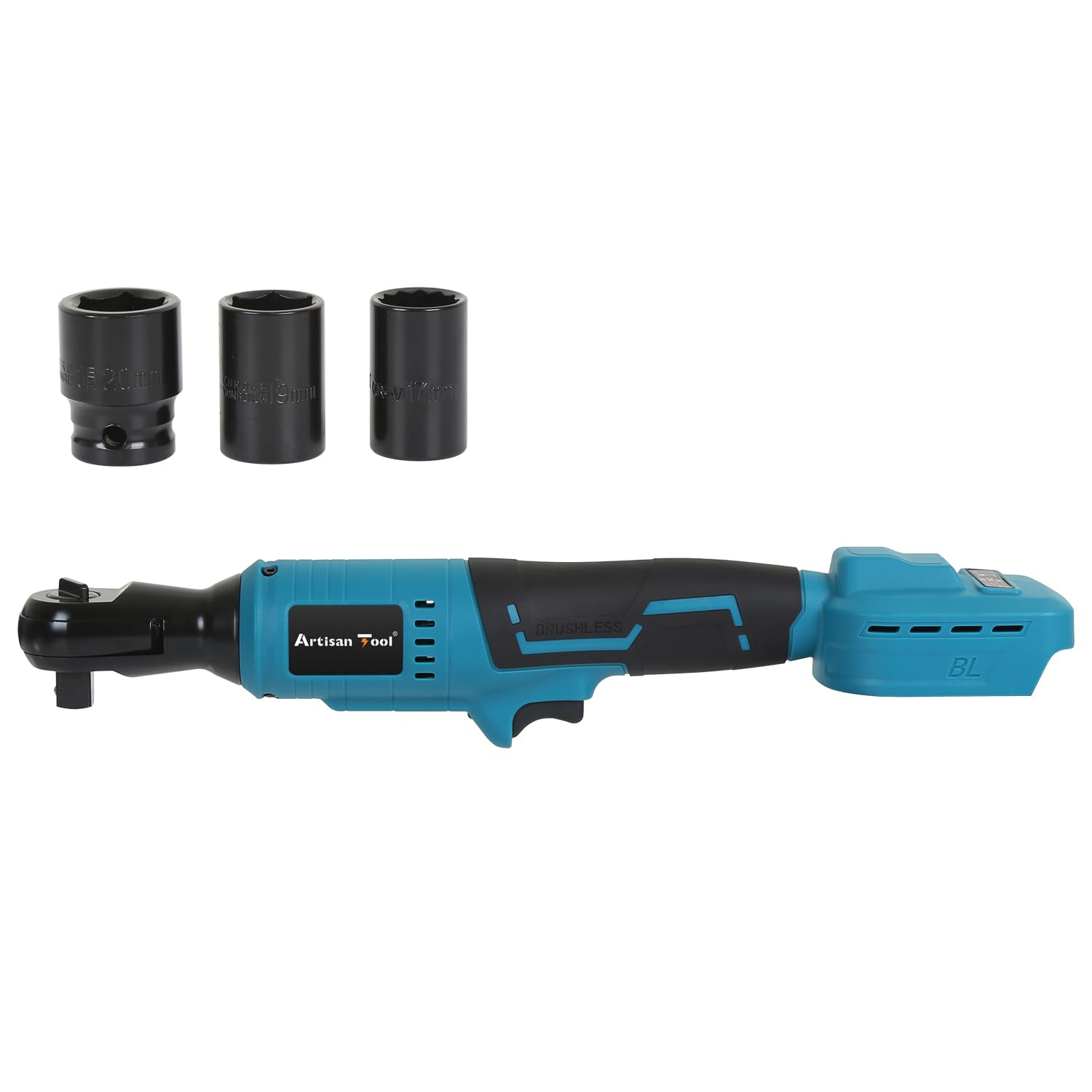 

Artisan Tool Power Tool Ratchet 40 Drive Maximum Tightening 40 Makita Sold Separately [Japanese Brand] Wrench, N·m Torque, 3/8 (9.5mm) Socket, синій