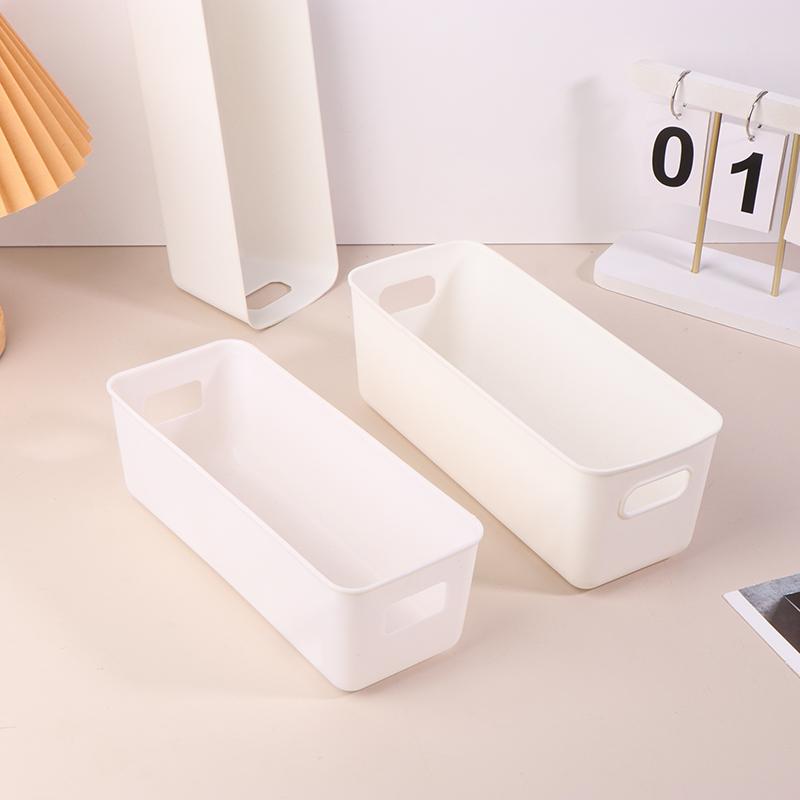 1 Stück Desktop-Aufbewahrungsbox für Schreibwaren Weiß Toilettenartikel Kosmetik Verschiedenes Kunststoff-Aufbewahrungs-Organisationsbox Schubladen-Organizer