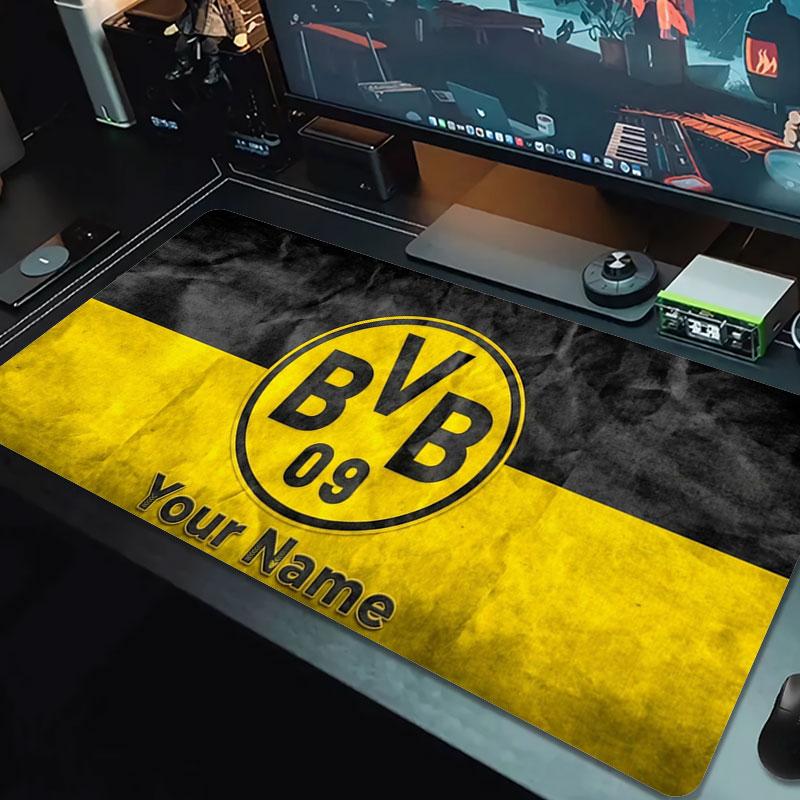 Borussia Individueller Name Große Größe Mauspads Große Gaming-Tischunterlage Rutschfest Laptop Tablet Großes Mauspads XXL Matte Mini-PC Spielmatte Mit Verriegeltem Rand