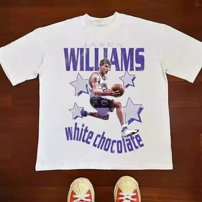 White Chocolate Jason Williams American Basketball Round Collar Pure Cotton Long and Short Sleeve T-shirt