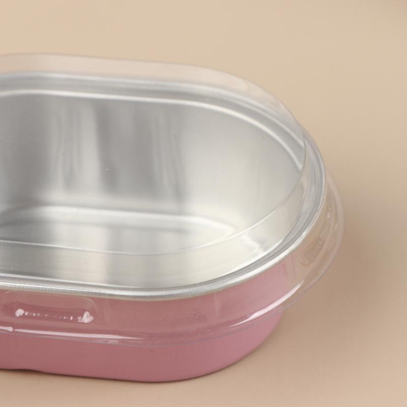 10Pcs Aluminum Foil Cake Container Cupcakes Pans Liners With Lids Heat-Resistant Foil Baking Cups Easy To Use Kitchen Tool