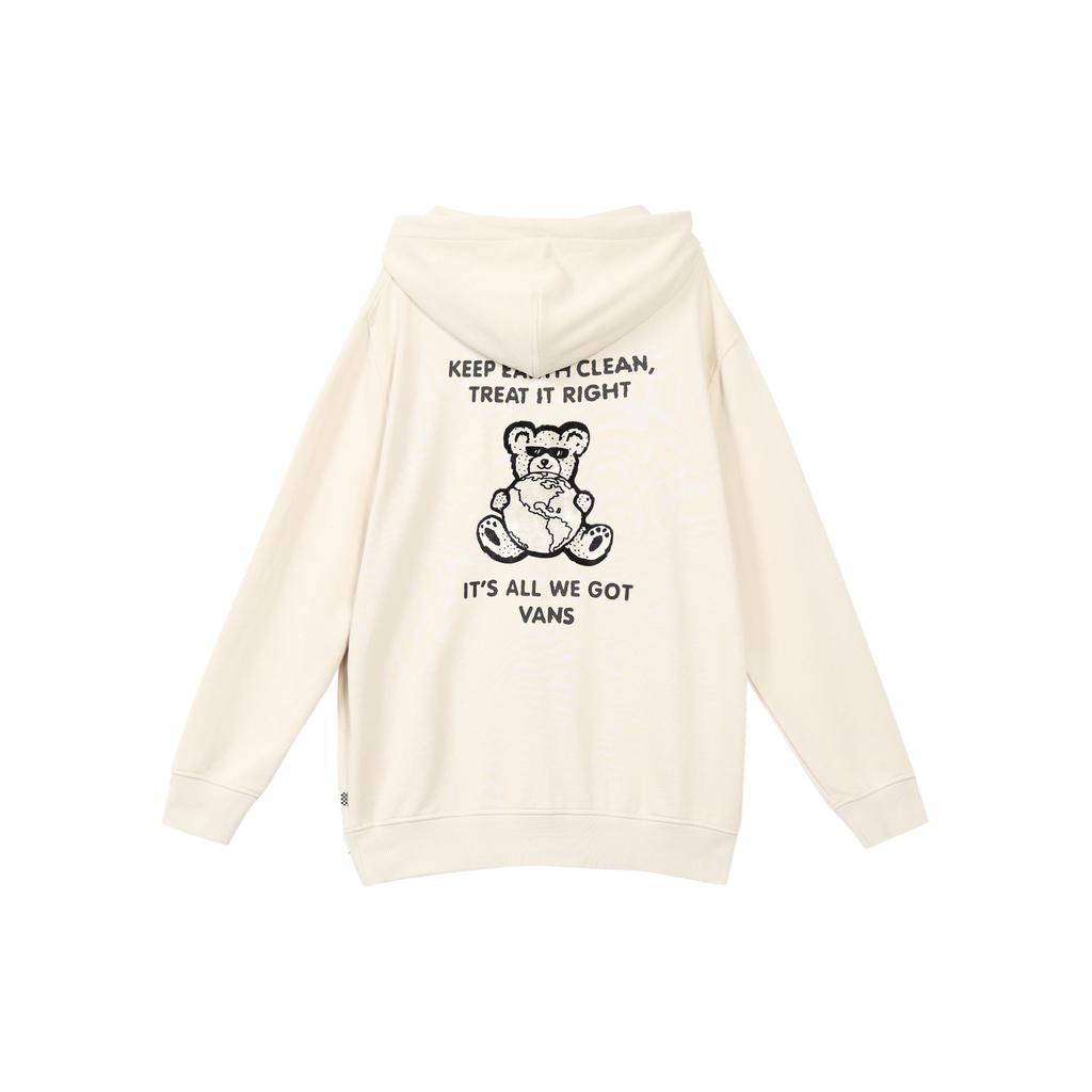 Vans Bear Letter Print Sports Casual Hoodie Unisex hoodies Off-White VN0A54M72N1