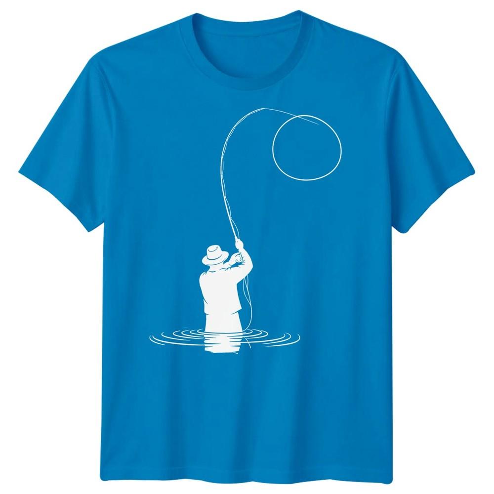 Fishing Fly Fishing Unisexs TShirt Angler Outdoor Hobby Tee