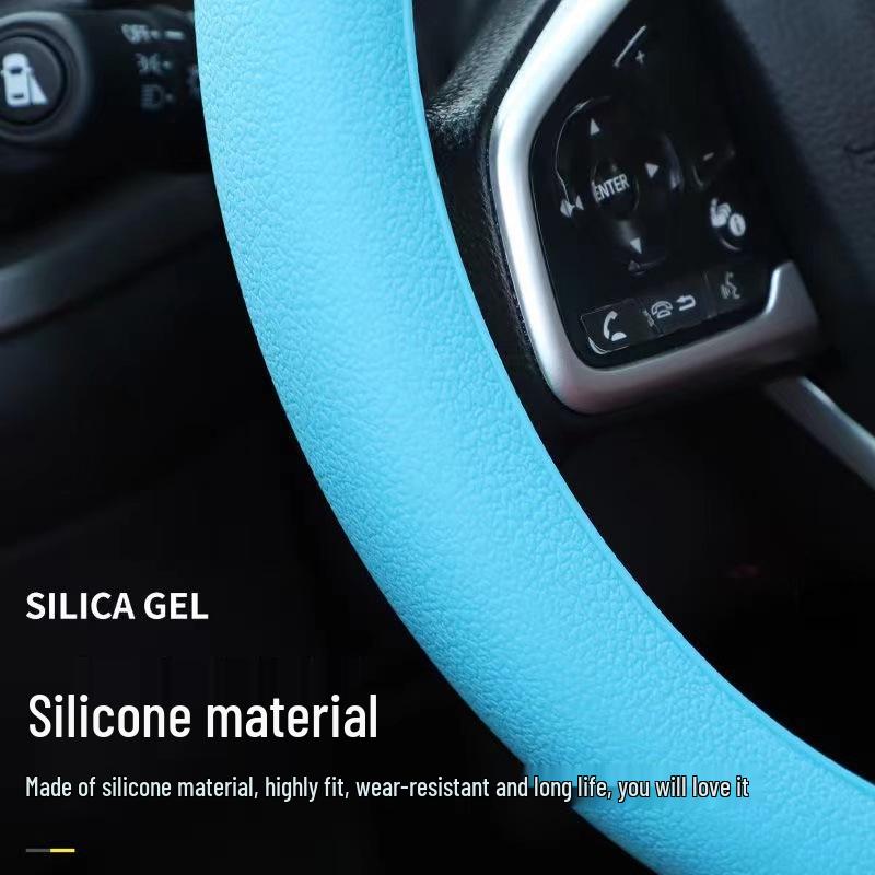 Ultra-thin Silicone Steering Wheel Cover - Non-slip, Wear-resistant, Universal Fit for All Seasons