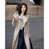 Women's Academy Style Pleated Trench Coat