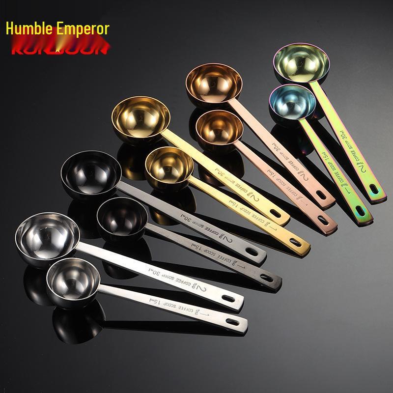 Qianxing 304 Stainless Steel 15ml Rose Gold Measuring Spoon (5-Pack)