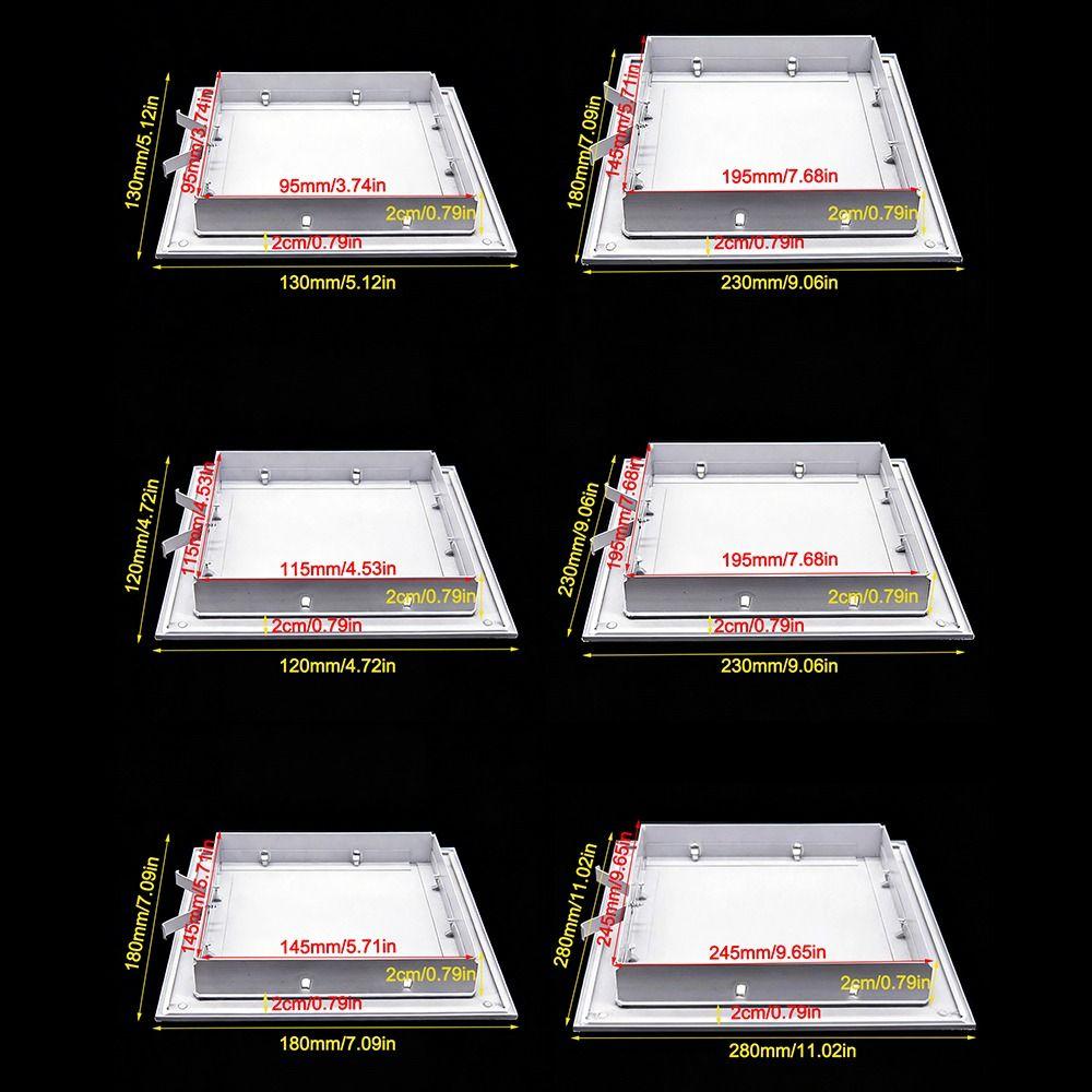 Panel de Acceso Duradero de Aleación de Aluminio Blanco Tipo Snap-on Puerta de Inspección Anti-corrosión Tapa de Registro de Acceso a Pared Extraíble