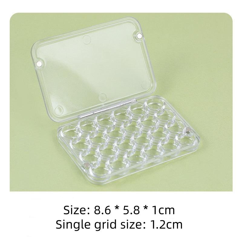 Portable 24-Slot Moisturizing Box for Watercolor Paints, 0.8ml X 24, Compact Magnetic Seal Travel-Friendly Palette
