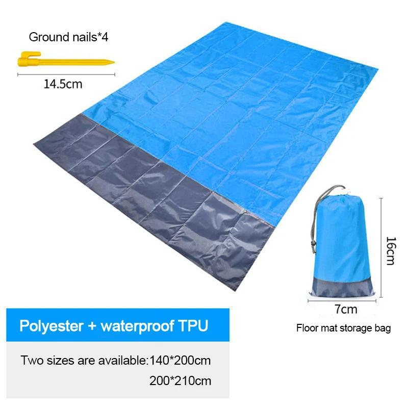 1/2 Size Folding Camping Mat Waterproof Lightweight Portable Outdoor Picnic Beach Blanket Sand Mat for Travel