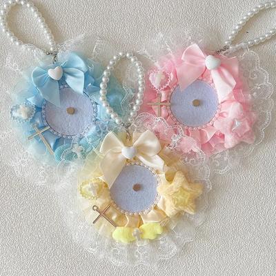 5,8cm Kreativní design Kawaii Odznak Špendlík Displej Držák Sladká Krajka Hvězda Ochrana s Šňůrkou Módní Klip na Odznak Kryt Pouzdro