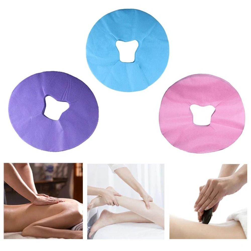 100Pcs Makeup Tool Massage Table Sheets Headrest Pads Face Pillow Cover  for Women Spa