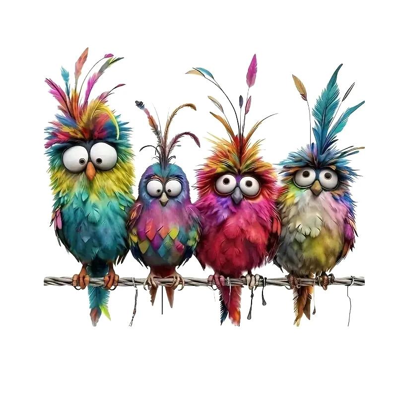 

1PC Creative Funny Bird Decal - Glass Window Sticker for Wall Mirror & Festival Home Decor