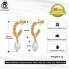 ORSA JEWELS New Real 925  Silver Freshwater Pearl Drop Earrings Classic Charm Dangle Ear For Women Fine Jewelry Gift
