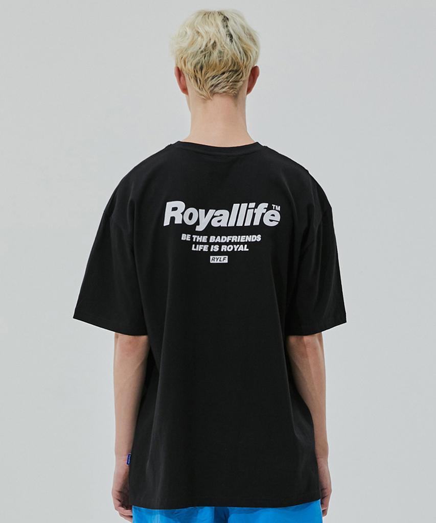 ROYALLIFE Be The Friends Short Sleeve Tee (Rl701 Be The Friends Tee) - Black