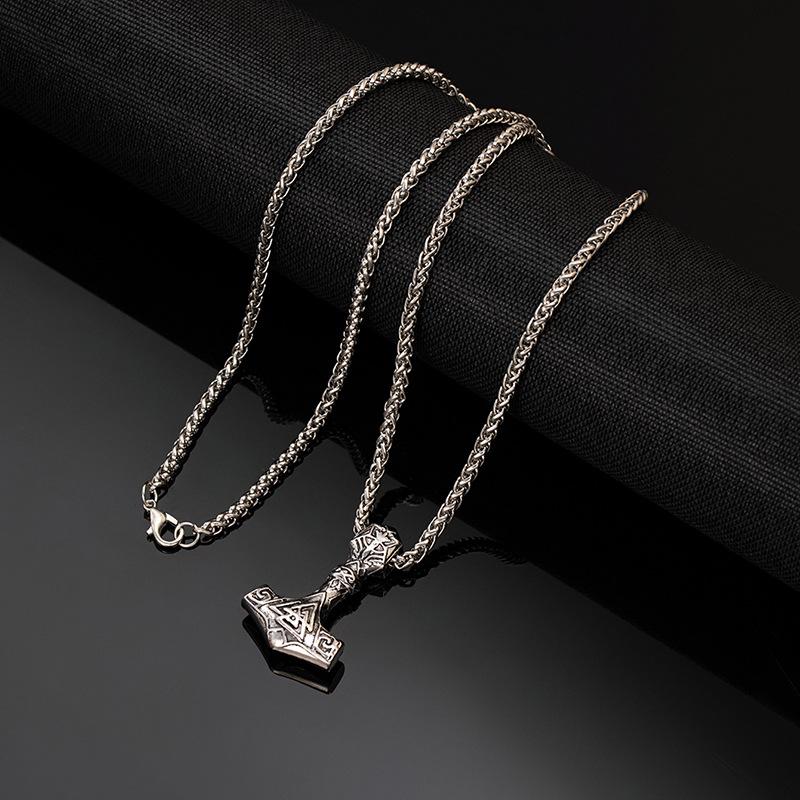 

Двухцветный кулон «Молот Тора», мифологическая подвеска, цепочка для свитера, цепочка для худи, аксессуар X232