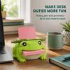 Cute Frog Shape Frog Desk Organizer Matte Finish Memo Holder Durable Pen Rest Slot  Desk Decor