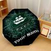 Plymouth Argyle FC Automatic 3‑Fold Umbrella 8‑Rib Windproof Folding Umbrella Sun Rain Protection For Outdoor Travel Daily Use
