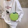 Girl Crossbody Bag Cute Apple PU Personality Women Shoulder Bag Simple Small Satchel Cartoon Shaped Coin Purse CLE